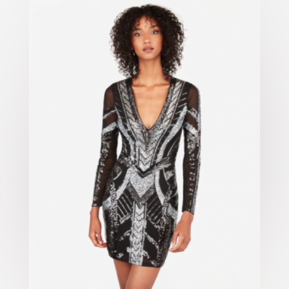 Express sequinned party dress Sz XS